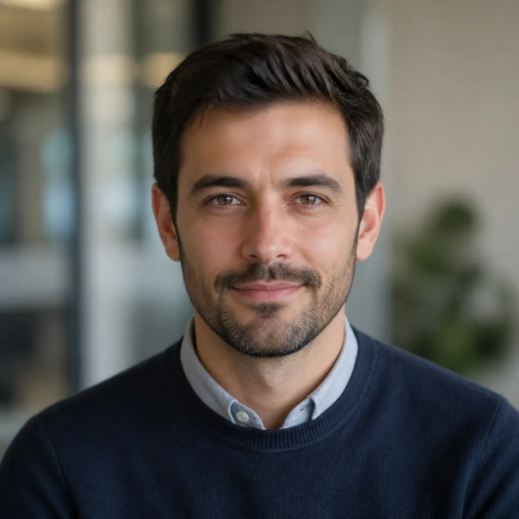 Professional author portrait for NV Casino website, depicting a trustworthy, neutral-looking individual, suitable for an edit